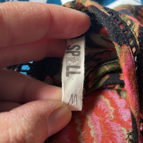 Spell and the gypsy etienne maxi slip slit strappy dress fit and flare floral - Picture 9 of 17